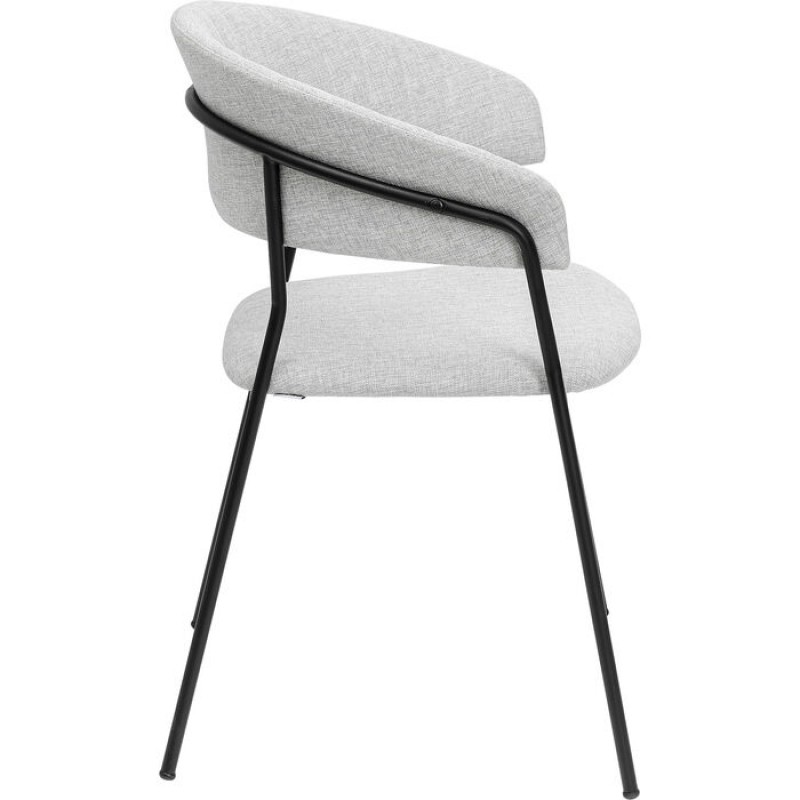 Chair with Armrest Belle Light Grey